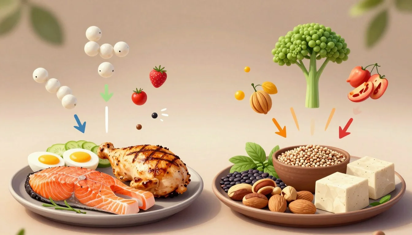 health differences in protein sources